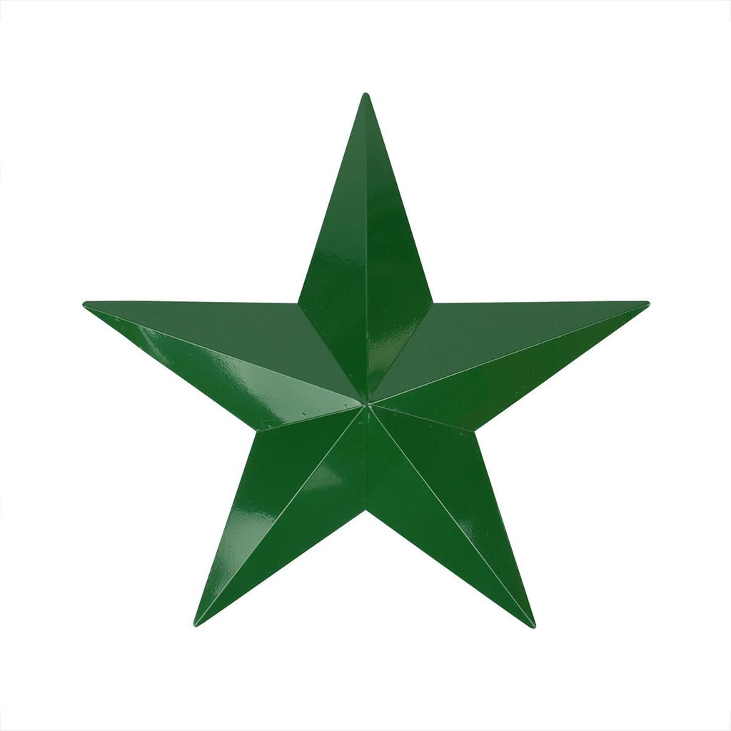 11.5" Hunter Green Country Rustic Star Indoor-Outdoor Wall Decoration