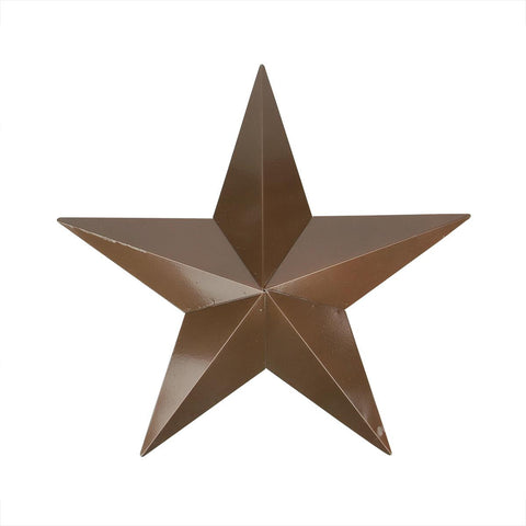 15" Brown Country Rustic Star Indoor-Outdoor Wall Decoration