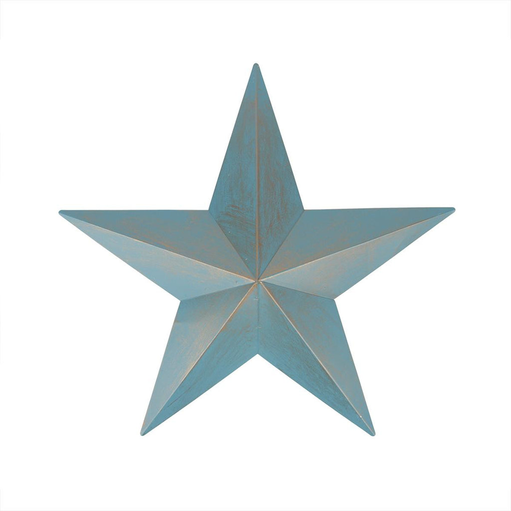 3' Weathered Patina Copper Country Rustic Star Indoor-Outdoor Wall Decoration