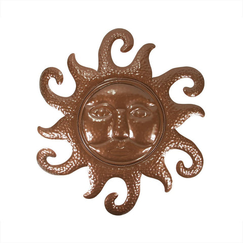 20.5" Chocolate Brown Sunshine Indoor-Outdoor Wall Decoration