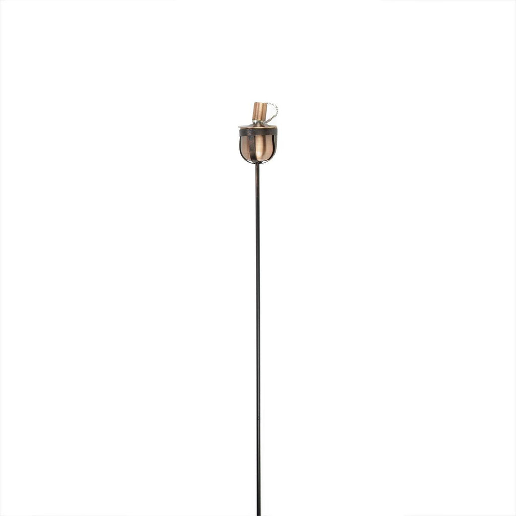 30" Brushed Copper Mini Garden Oil Lamp Outdoor Patio Torch