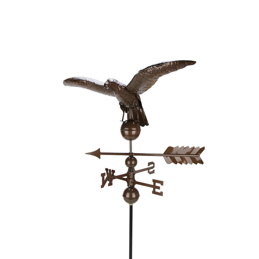 3' Polished Chocolate Brown Eagle Outdoor Weathervane