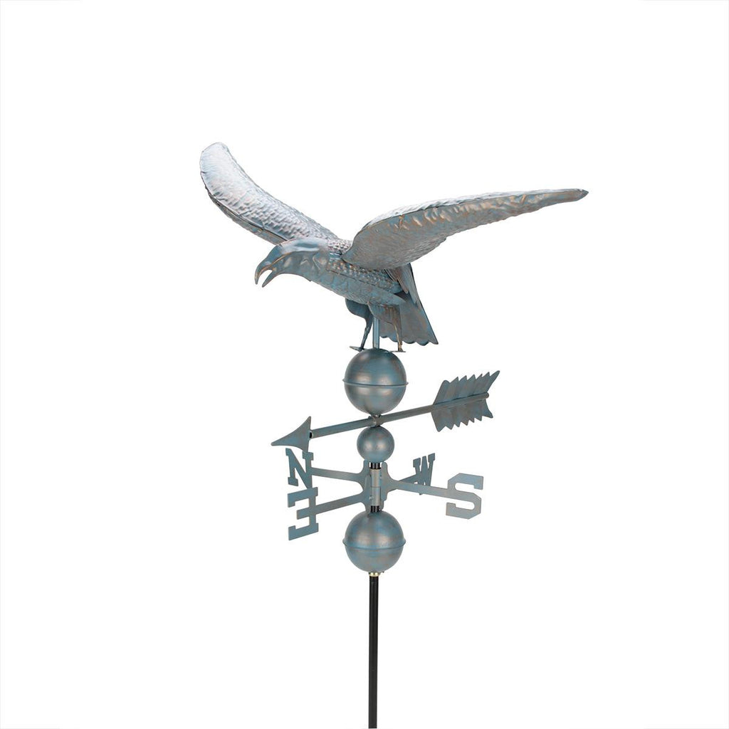 3' Weathered Copper Patina Eagle Outdoor Weathervane