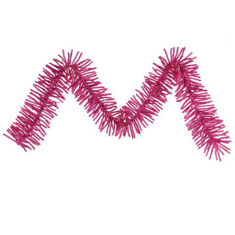 9' x 10" Pre-Lit Hot Pink Spruce Artificial Christmas Garland - Clear Lights