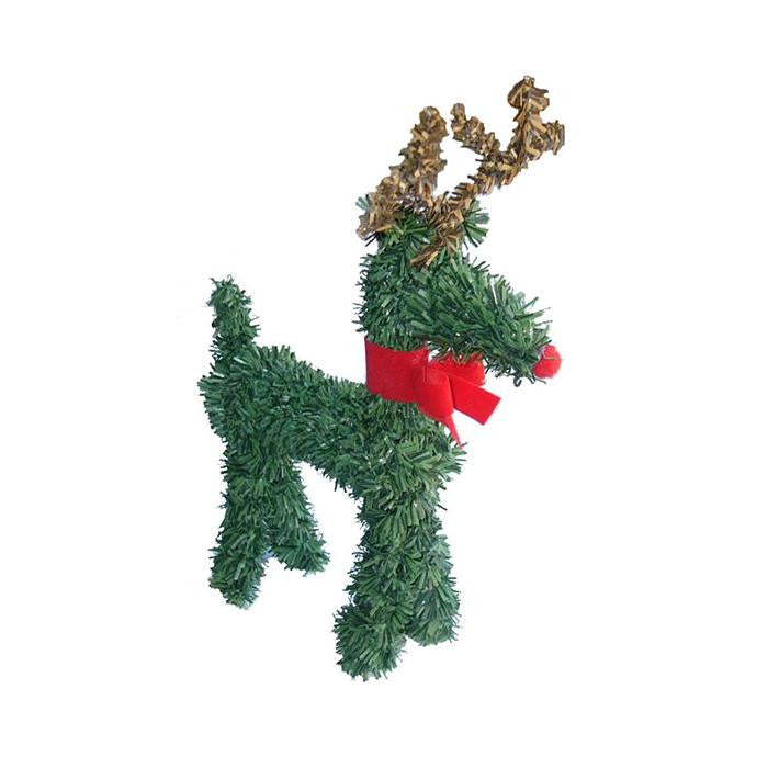 5" Rudolph the Red-Nosed Reindeer with Bow Artificial Pine Christmas Figurine