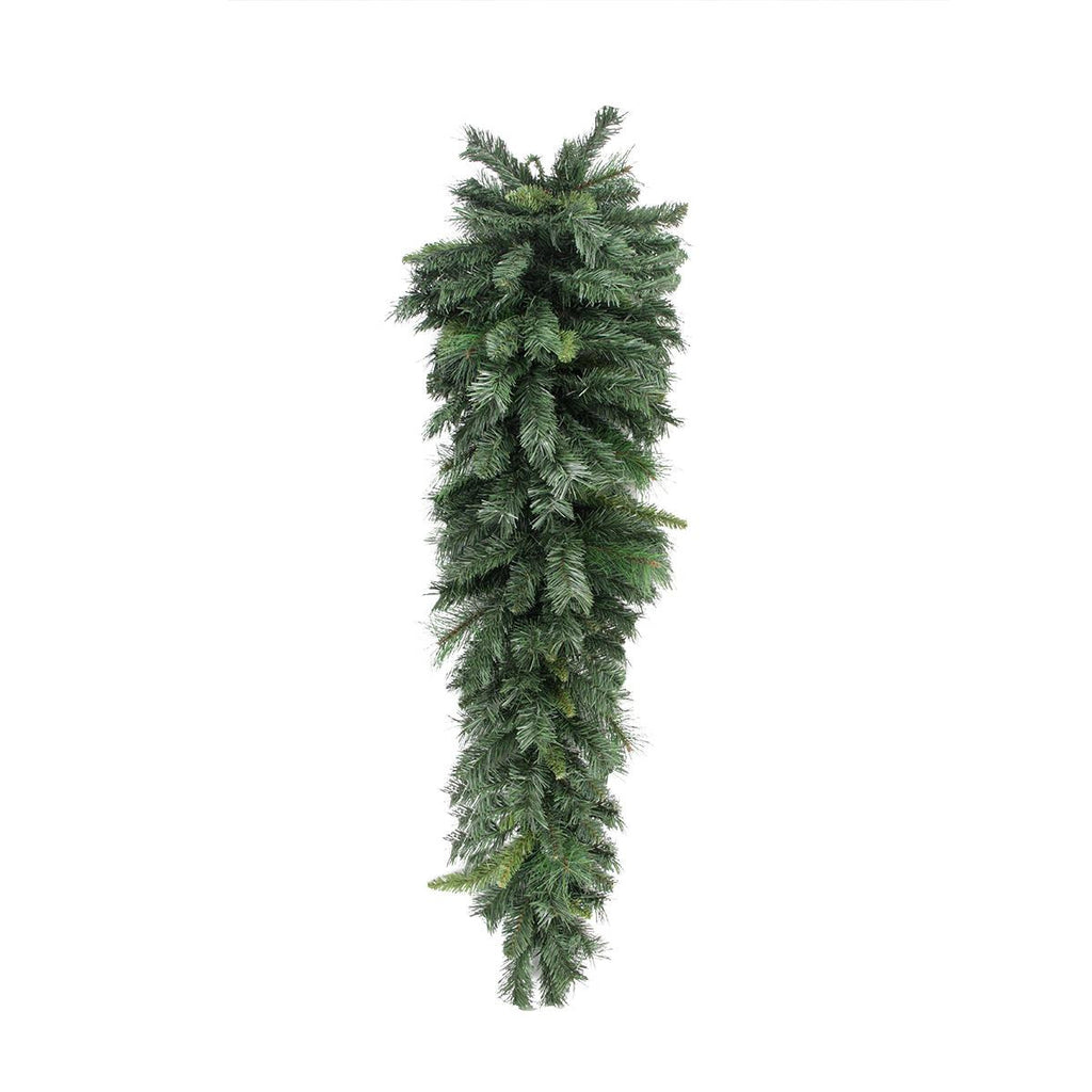 48" Mixed Long Needle Pine Artificial Christmas Teardrop Swag - Unlit