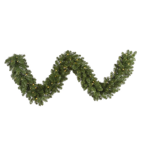 25' x 18" Pre-Lit Grand Teton Commercial Length Artificial Christmas Garland - Clear Dura-Lit Lights