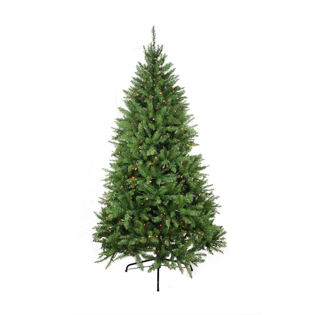 7.5' Pre-Lit Essex Pine Medium Artificial Christmas Tree - Multi-Color Lights