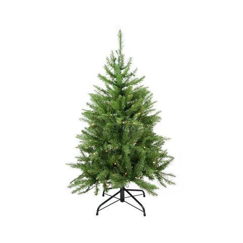 4' Pre-Lit Essex Pine Medium Artificial Christmas Tree - Clear Lights