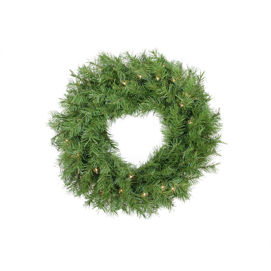 24" Pre-Lit Northern Frasier Fir Artificial Christmas Wreath - Clear Lights