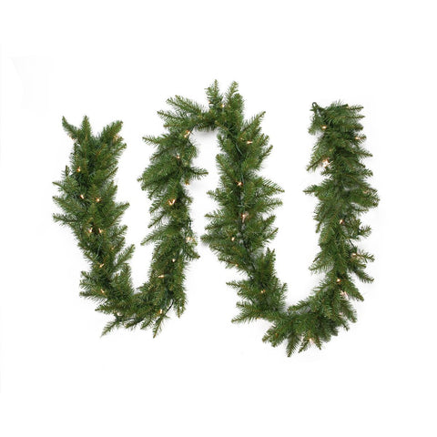 9' x 10" Pre-Lit Essex Pine Artificial Christmas Garland - Clear Lights