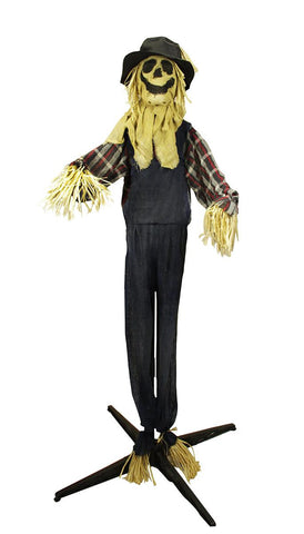 5.5' Battery Operated Lighted LED Animated Scarecrow Halloween Decoration