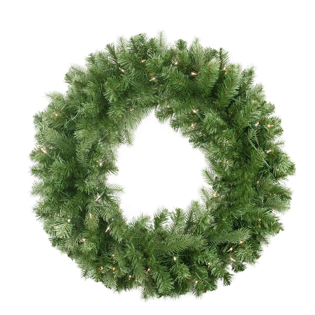 30" Pre-Lit Noble Fir Artificial Christmas Wreath - Clear Lights