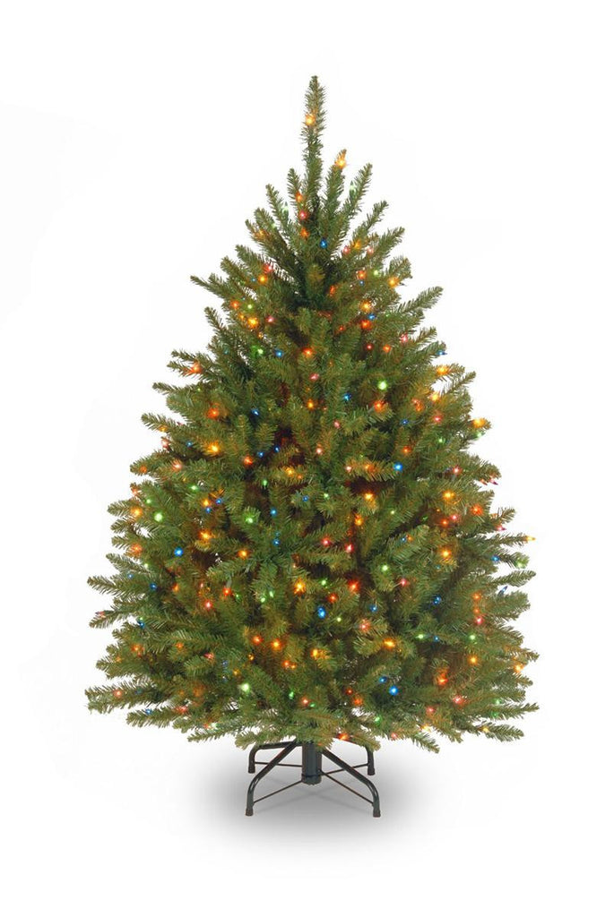 4' Pre-Lit Northern Dunhill Fir Full Artificial Christmas Tree - Multi-Color Lights