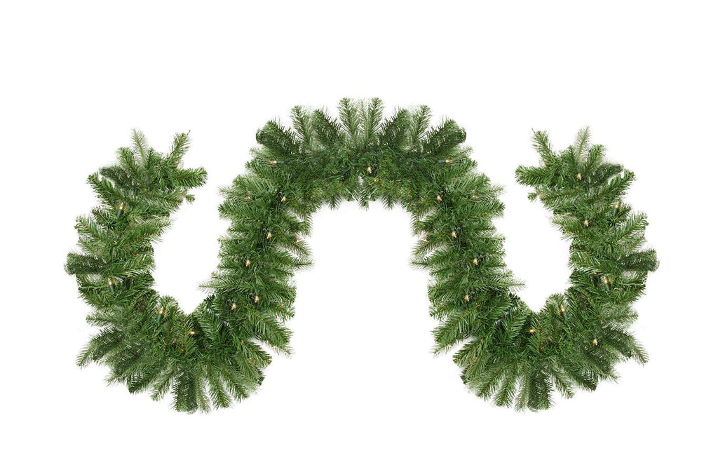 9' x 10" Pre-Lit Noble Fir Artificial Christmas Garland - Clear Lights