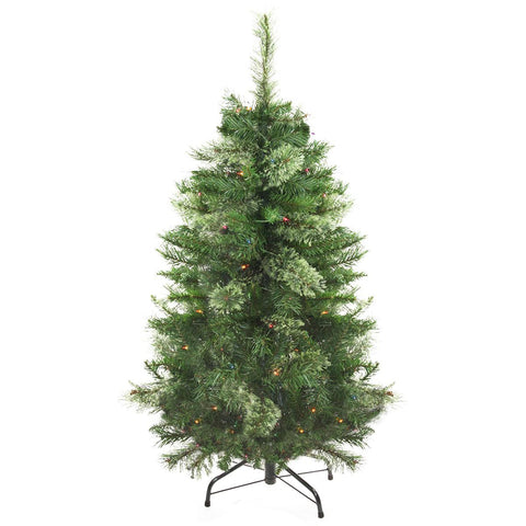 4' Pre-Lit Atlanta Mixed Cashmere Pine Medium Artificial Christmas Tree - Multi-Color Lights