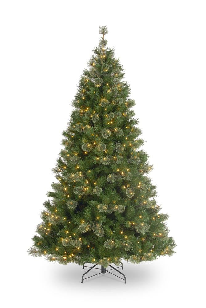 6.5' Pre-Lit Atlanta Mixed Cashmere Pine Medium Artificial Christmas Tree - Clear Lights