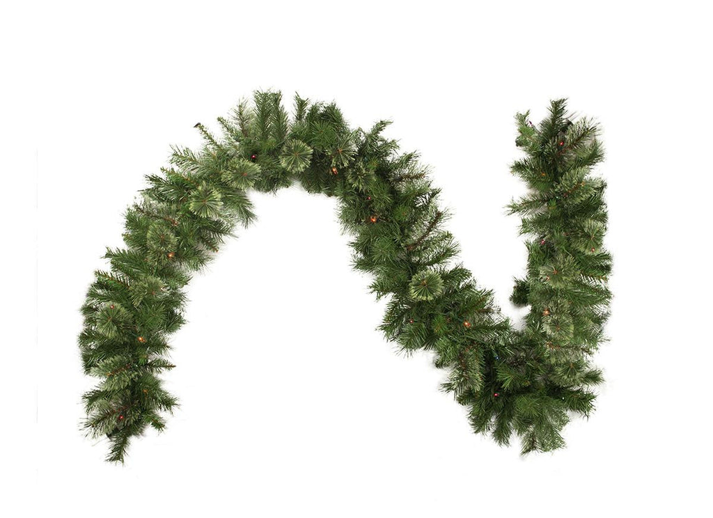 9' x 10" Pre-Lit Atlanta Mixed Cashmere Pine Artificial Christmas Garland - Multi-Color Lights