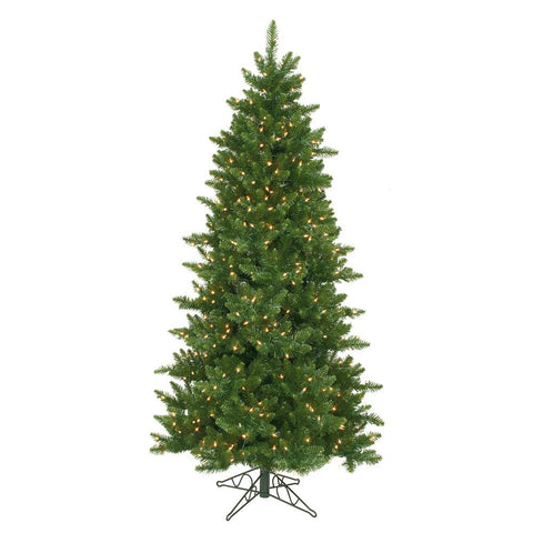 7.5' Pre-Lit Eastern Pine Slim Artificial Christmas Tree - Clear Lights