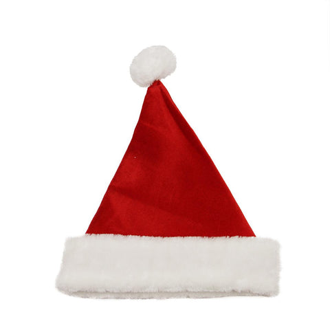 14" Traditional Red and White Christmas Santa Hat - Medium