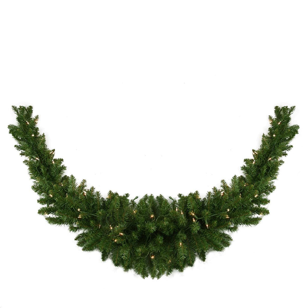 60" Pre-Lit Eastern Pine Artificial Christmas Swag - Clear Lights