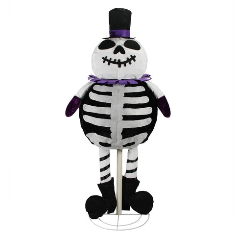 39" LED Lighted Spooky Standing Skeleton Ghost Halloween Decoration