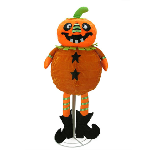 37" LED Lighted Standing Orange Jack-O-Lantern Pumpkin Halloween Decoration