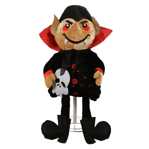 35" Lighted Standing Creepy Count Dracula Vampire Halloween Decoration