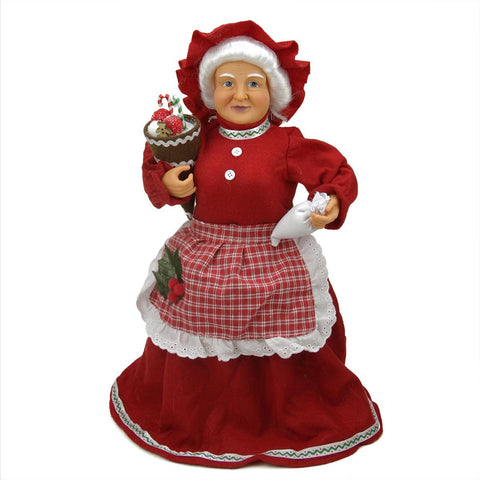 17" Mrs. Claus Baking Sweets Christmas Tree Topper or Table Top Decoration