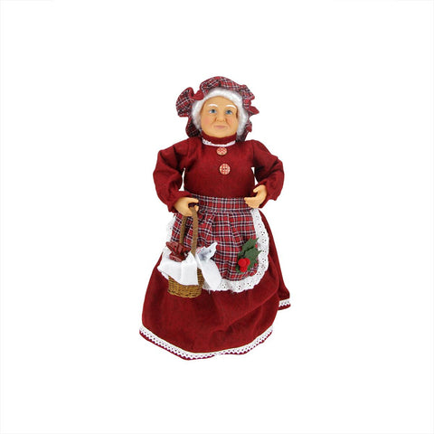 17" Mrs. Claus with a Basket of Sweets Christmas Tree Topper or Table Top Decoration