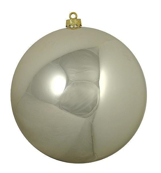 Shatterproof Shiny Champagne Commercial Christmas Ball Ornament 6" (150mm)