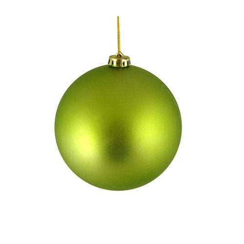 Shatterproof Matte Green Kiwi Christmas Ball Ornament 4" (100mm)