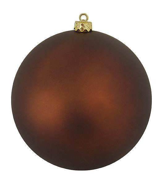 Shatterproof Matte Mocha Brown Commercial Christmas Ball Ornament 6" (150mm)