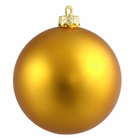 Shatterproof Matte Antique Gold Christmas Ball Ornament 6" (150mm)