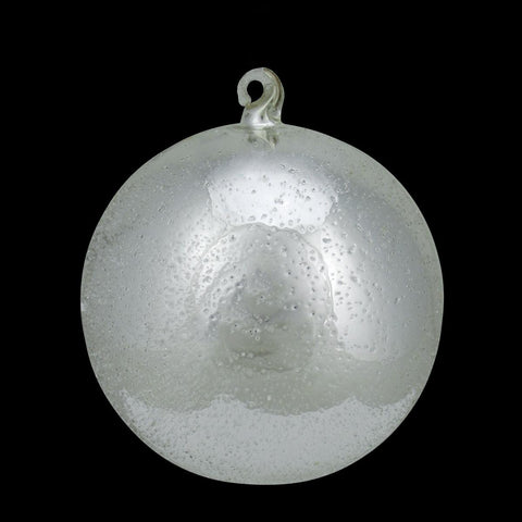 4.75" Silver Beaded Glass Ball Christmas Ornament