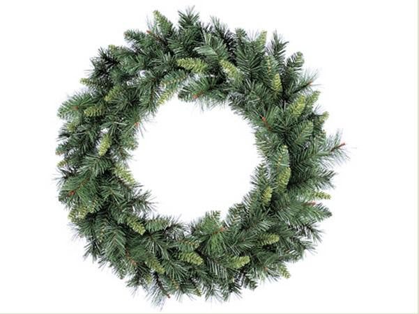 30" Linda Mixed Pine Artificial Christmas Wreath - Unlit