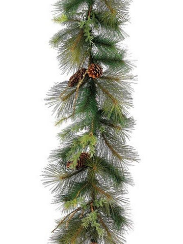 6' x 12" Mixed Pine with Pine Cones Artificial Christmas Garland - Unlit