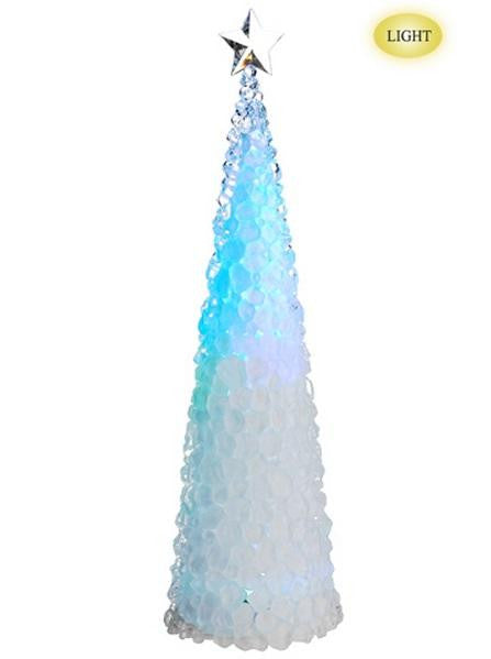 26" Icy Crystal Cone Tree Multi Color LED Lighted Christmas Tree Figure