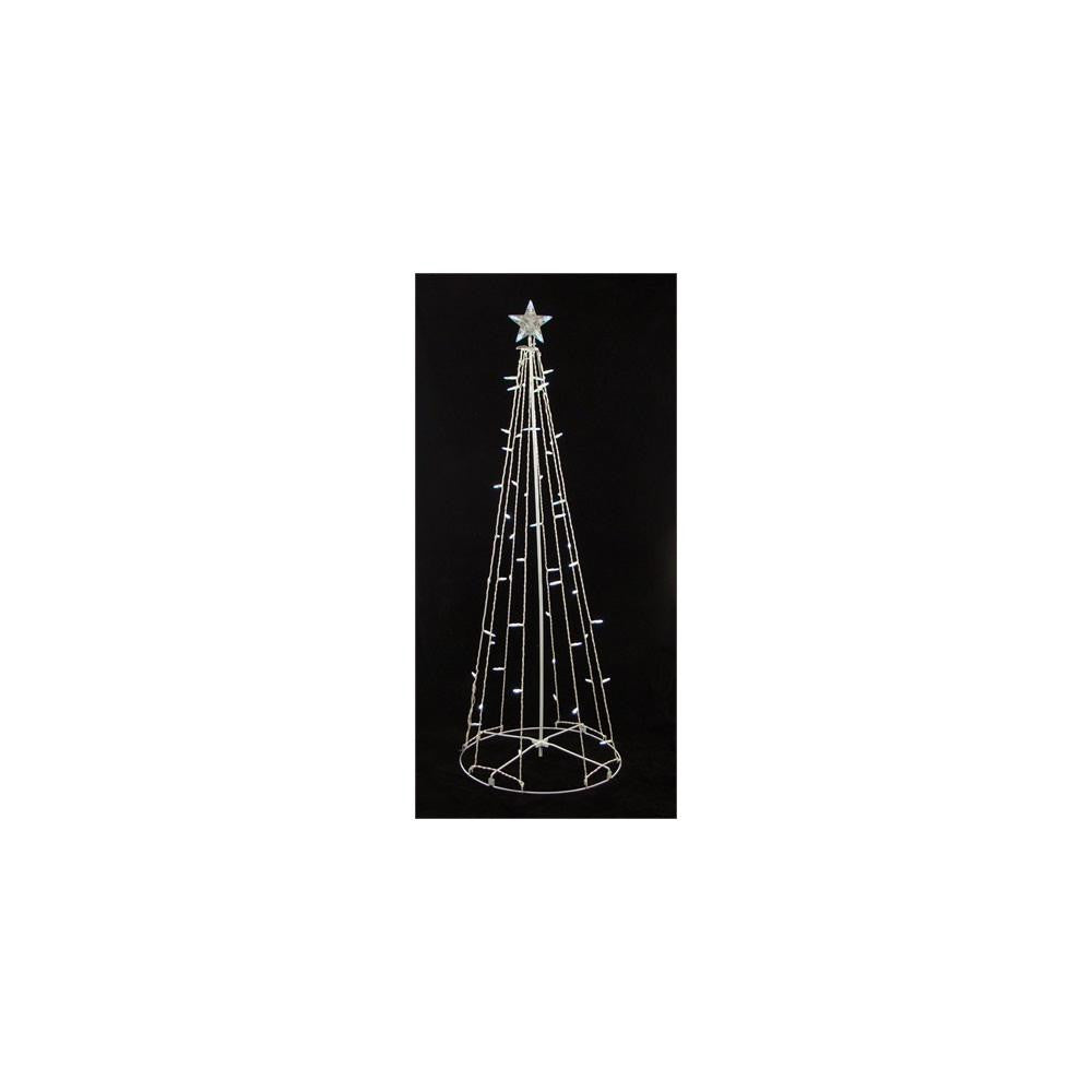 9' Lighted Outdoor Christmas Cone Tree Yard Art Decoration - Clear Lights