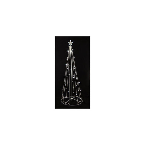 9' Lighted Outdoor Christmas Cone Tree Yard Art Decoration - Clear Lights