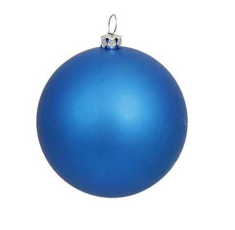 Shatterproof Matte Lavish Blue Christmas Ball Ornament 4" (100mm)