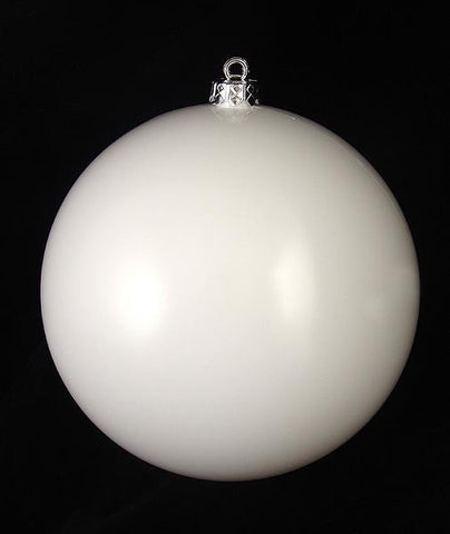 Shatterproof Shiny Winter White Christmas Ball Ornament 8" (200mm)