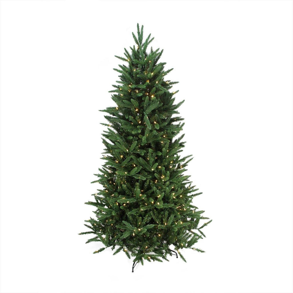 7.5' Pre-Lit PE-PVC Mixed Pine Multi-Function Artificial Christmas Tree- w- Remote Control -Clear-Multi