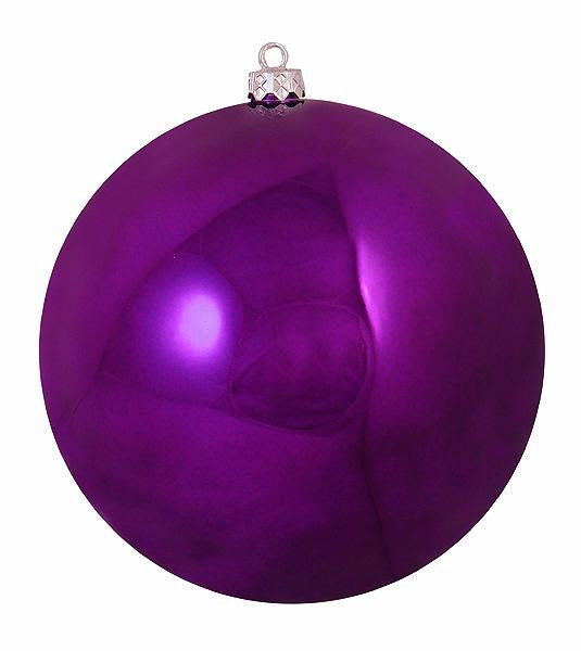 Shatterproof Shiny Eggplant Purple Christmas Ball Ornament 8" (200mm)