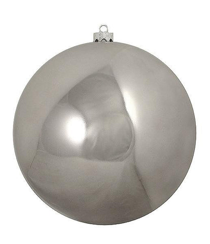 Shatterproof Shiny Gunmetal Gray Christmas Ball Ornament 8" (200mm)