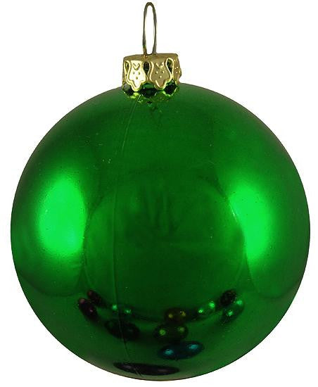 Shatterproof Shiny Emerald Green Christmas Ball Ornament 10" (250mm)