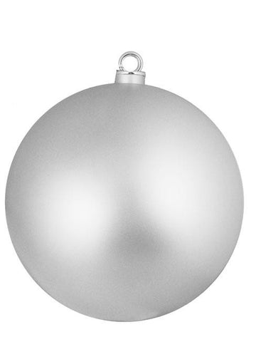 Shatterproof Matte Silver Splendor Christmas Ball Ornament 12" 300mm