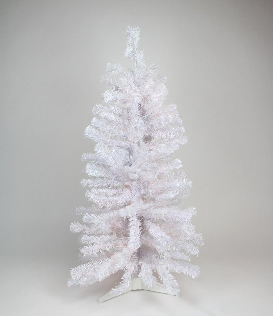 4' White Iridescent Pine Artificial Christmas Tree - Unlit