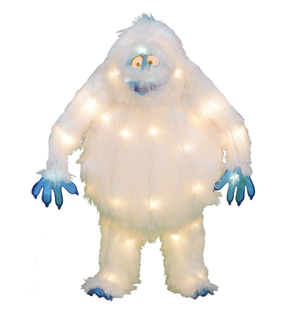 18" Pre-Lit Rudolph the Red-Nosed Reindeer Bumble Christmas Yard Art Decoration - Clear Lights