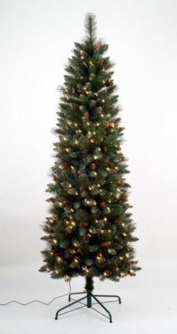 4.5' Pre-Lit Yorkville Pine Pencil Artificial Christmas Tree - Clear Lights